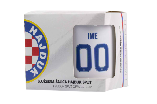 Keramička šalica s imenom, bijela