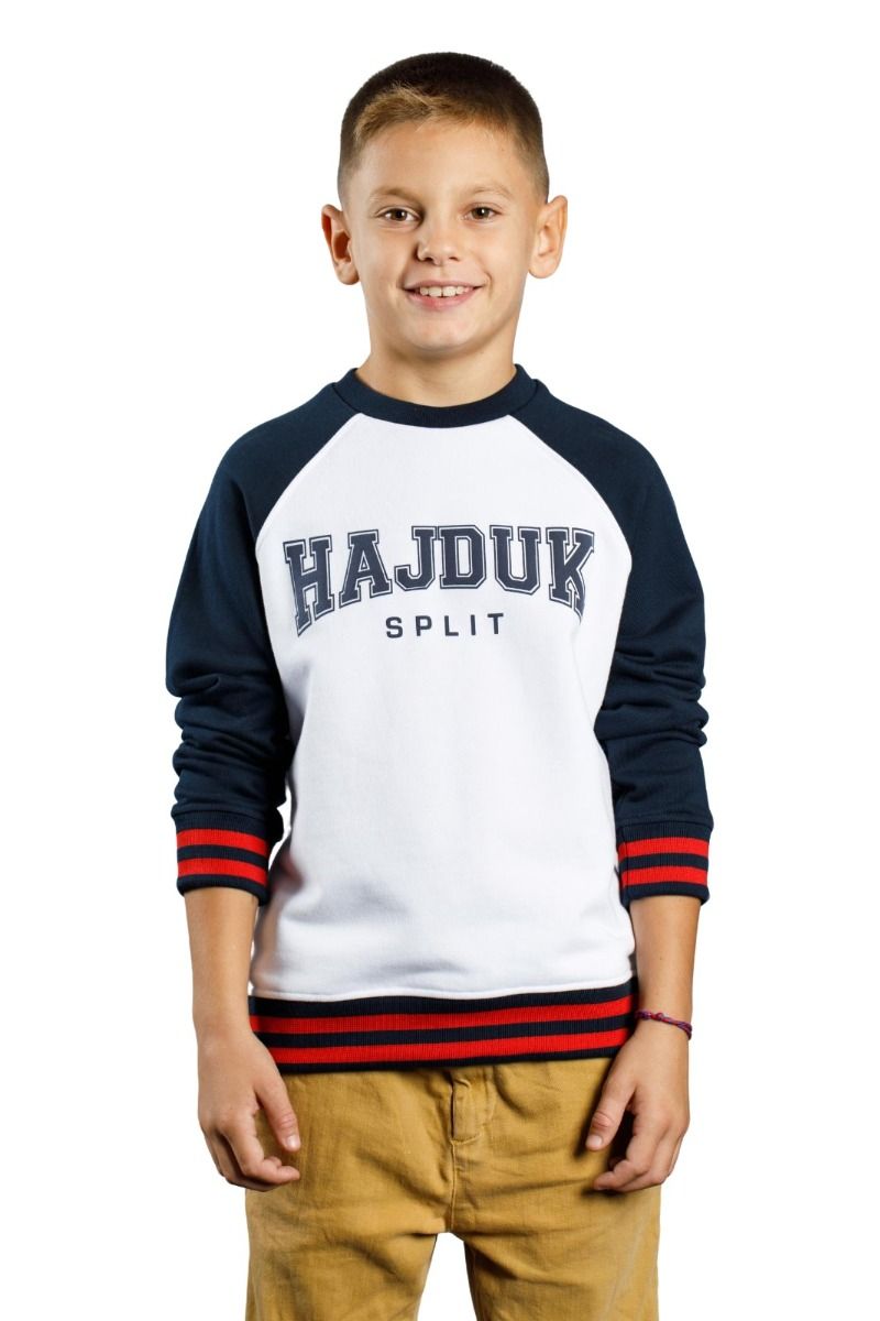 Hajduk dječja majica dugi rukav College bijelo/modra