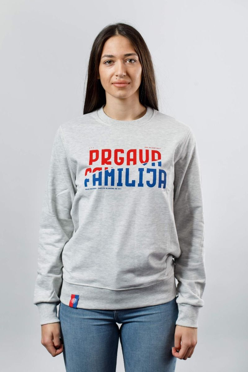 Hajduk majica dugi rukav Prgava Familija, siva
