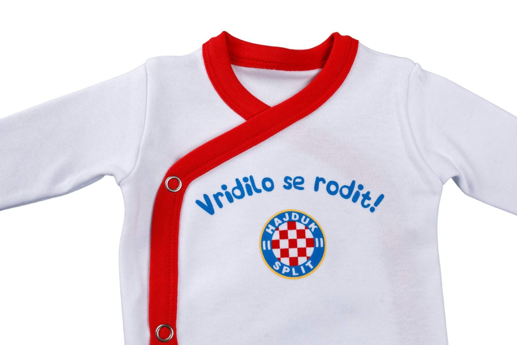 Dječji body dugi rukav Vridilo se rodit, crveni