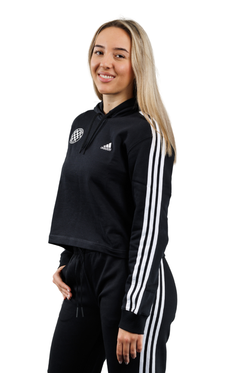 adidas ženska majica dugi rukav s kapuljačom, Hajduk W 3S FT CR HD crna