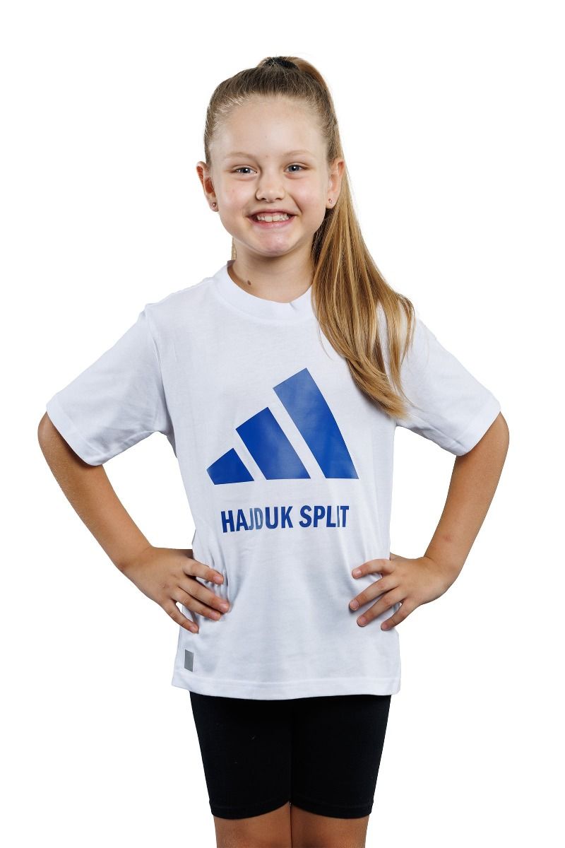 adidas dječja majica Hajduk Split custom tee, bijela/plavo