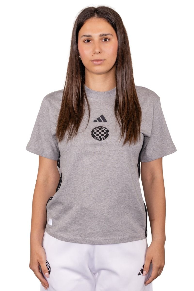 adidas ženska majica kratki rukav, Hajduk W 3S SJ T, siva