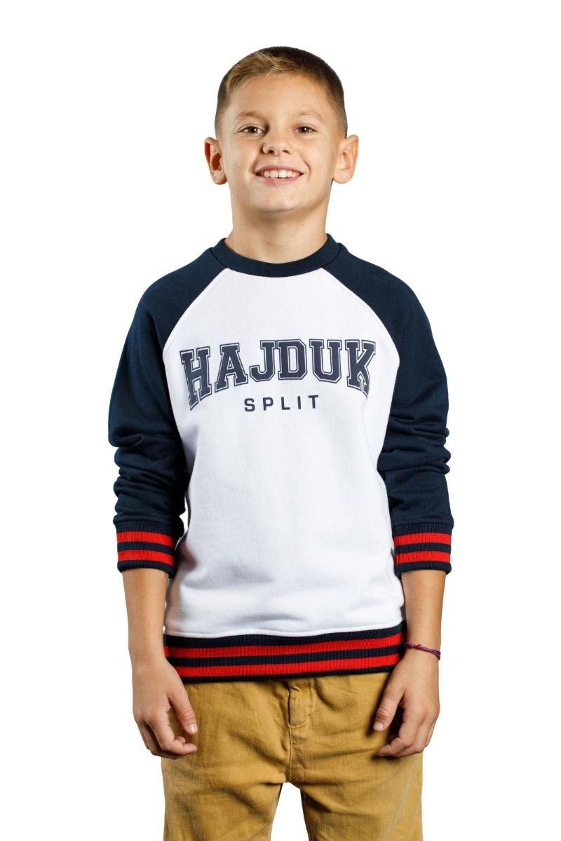 Hajduk dječja majica dugi rukav College bijelo/modra