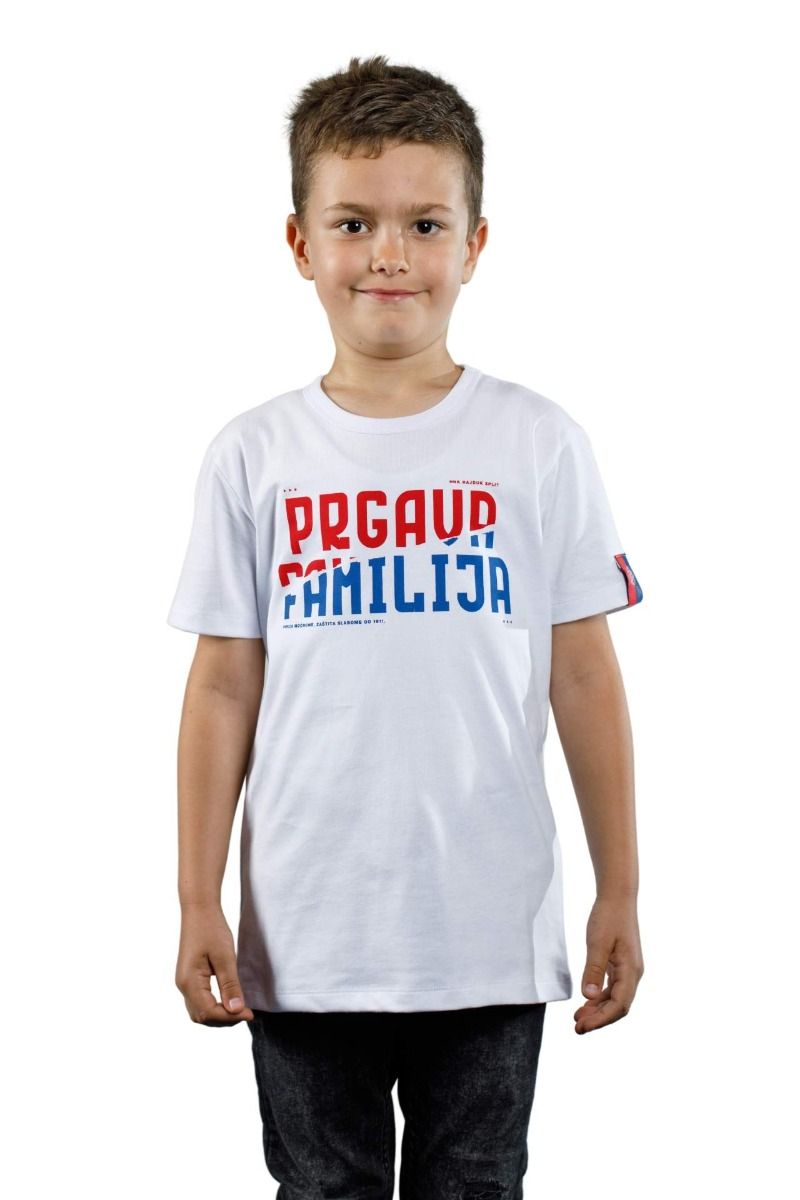 Hajduk majica kratki rukav dječja Prgava Familija, bijela