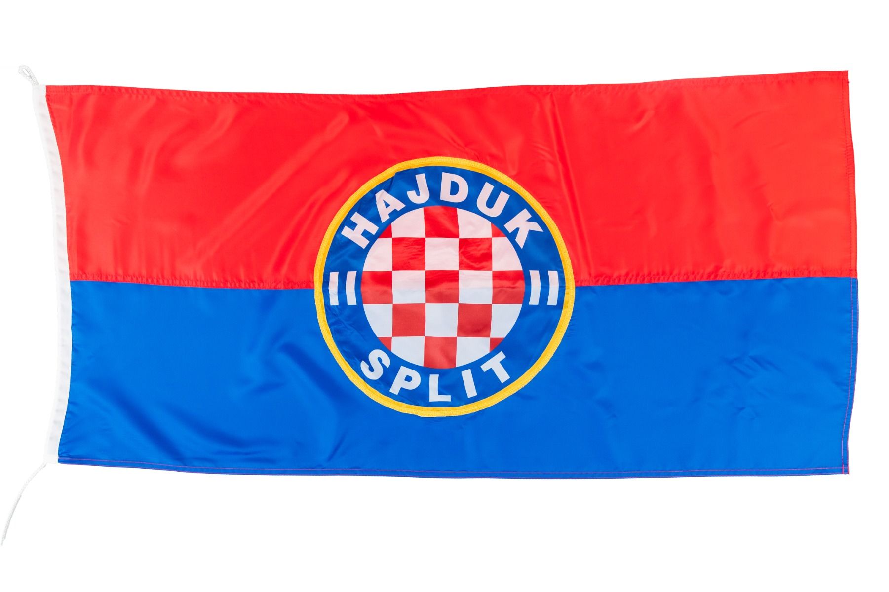 Zastava Hajduk, saten, 100X50 cm, crveno plava