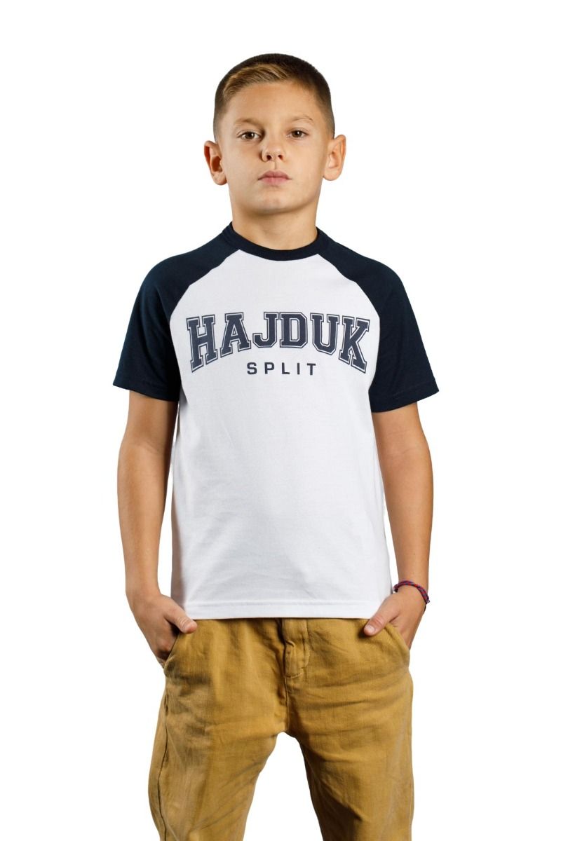 Hajduk dječja majica kratki rukav College bijelo/modra