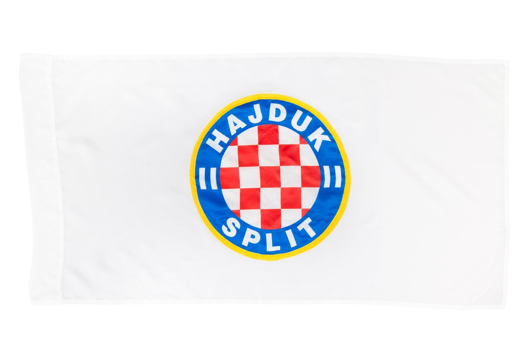 Zastava Hajduk, svila, 100x50 cm, bijela
