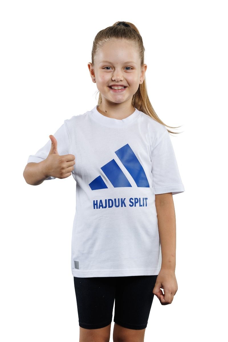 adidas dječja majica Hajduk Split custom tee, bijela/plavo