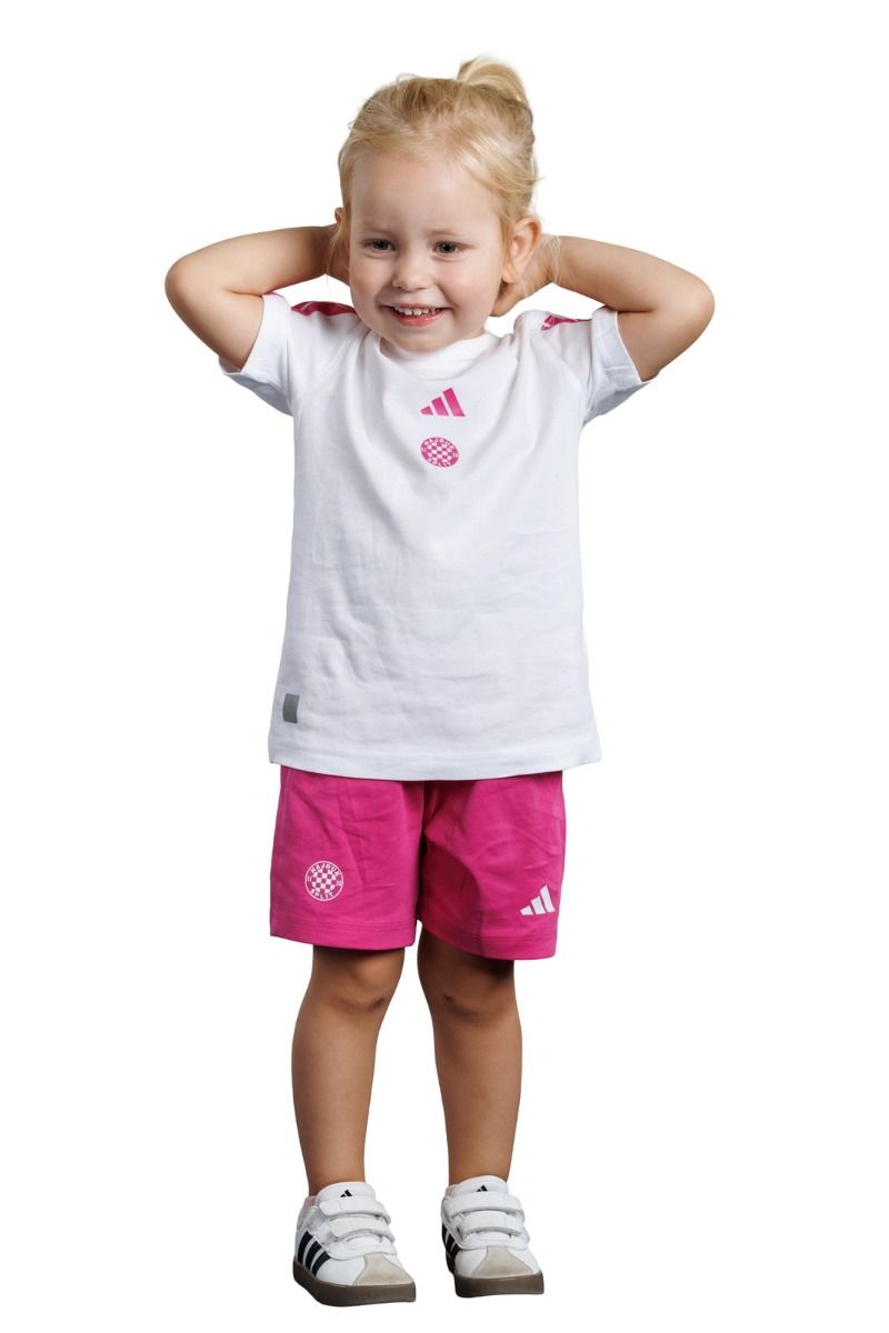 adidas baby komplet kratki rukav, Hajduk I 3S T-SET 160, bijelo/rozi