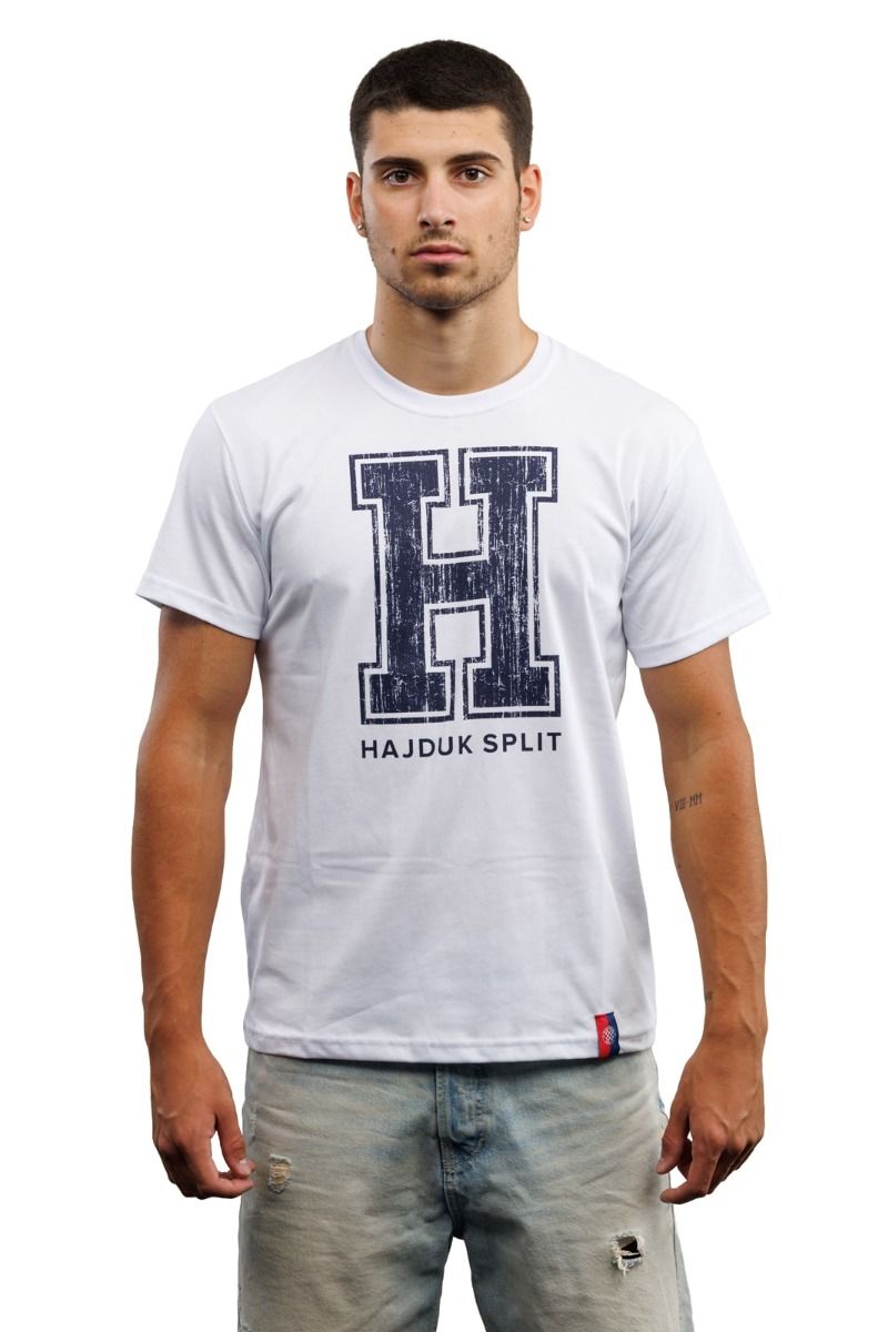Hajduk majica Hereditas, kratki rukav, bijela (modro H)