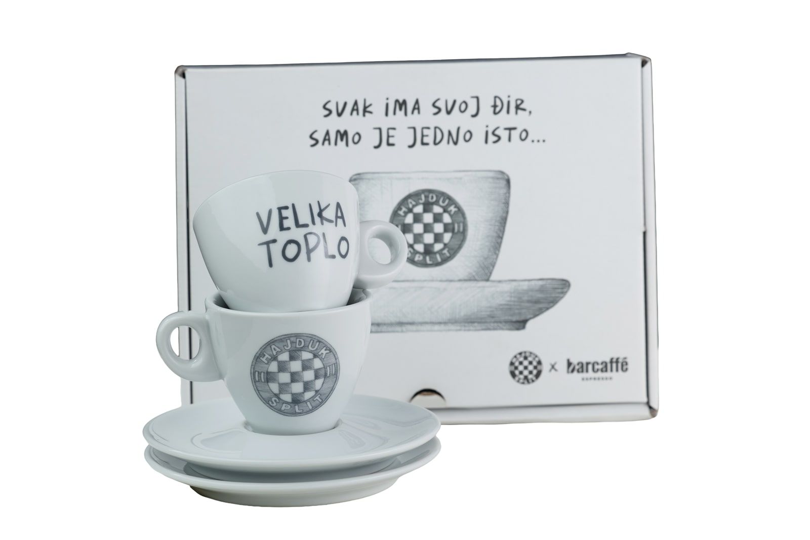 Set šalica za kavu Hajduk&Barcaffe, cappuccino, 2kom