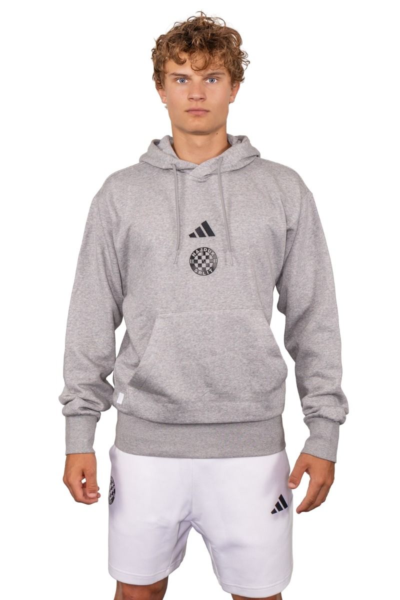 adidas majica dugi rukav s kapuljačom, Hajduk M FEELCOZY HD, siva