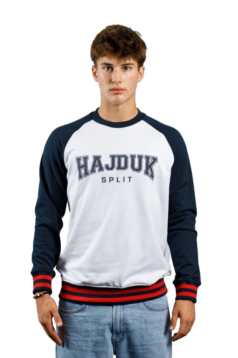 Hajduk majica dugi rukav College bijelo/modra