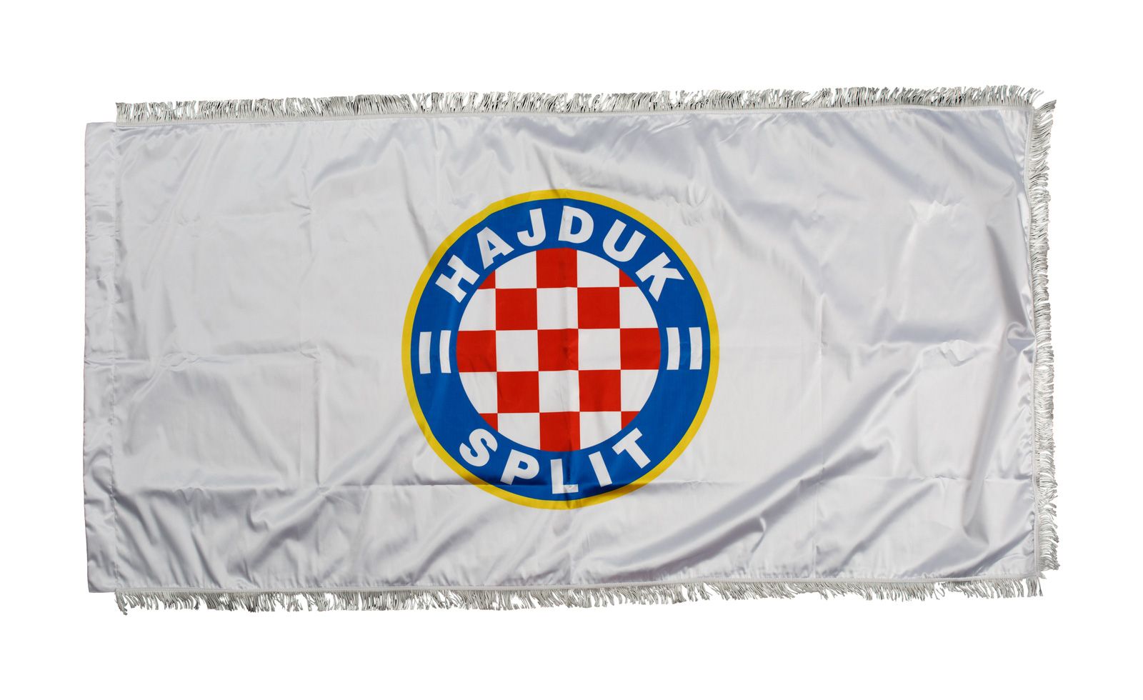 Zastava Hajduk dupla saten, svečana, 200x100cm, bijela