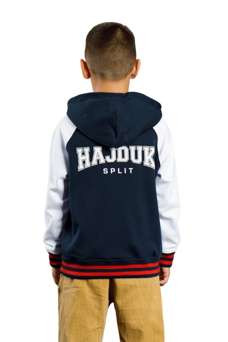 Hajduk dječja majica s kapuljačom College modro/bijela