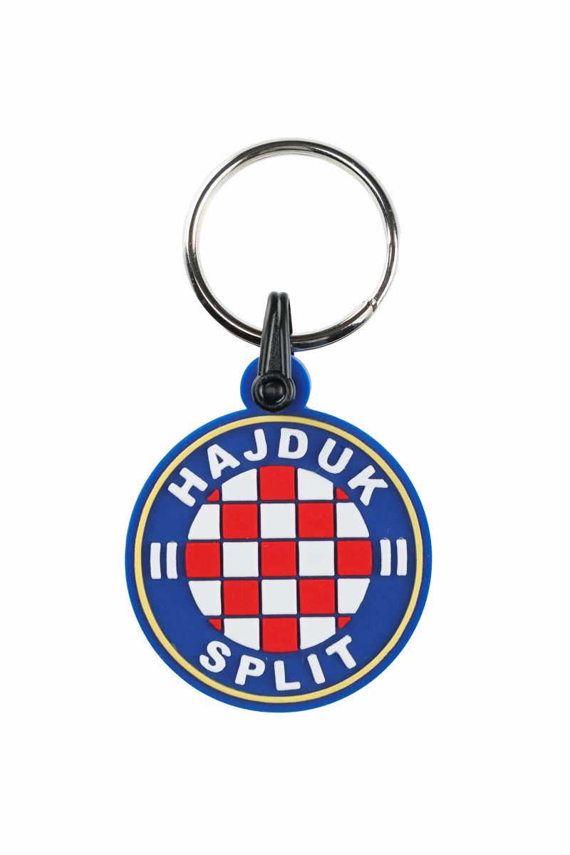 Hajduk silikonski privjesak Grb, crveno plavi, 4x4cm