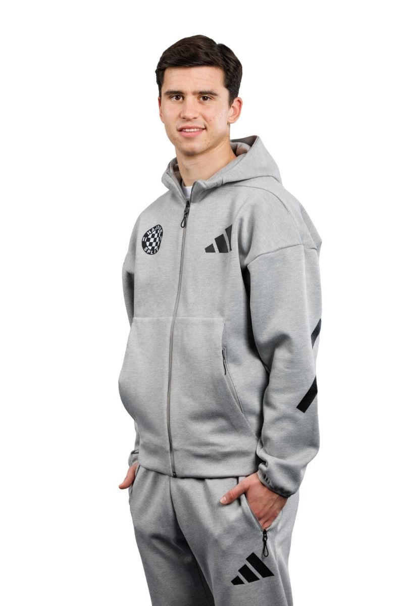 adidas majica s kapuljačom full zip, Hajduk M Z.N.E. FZ, mgreyh