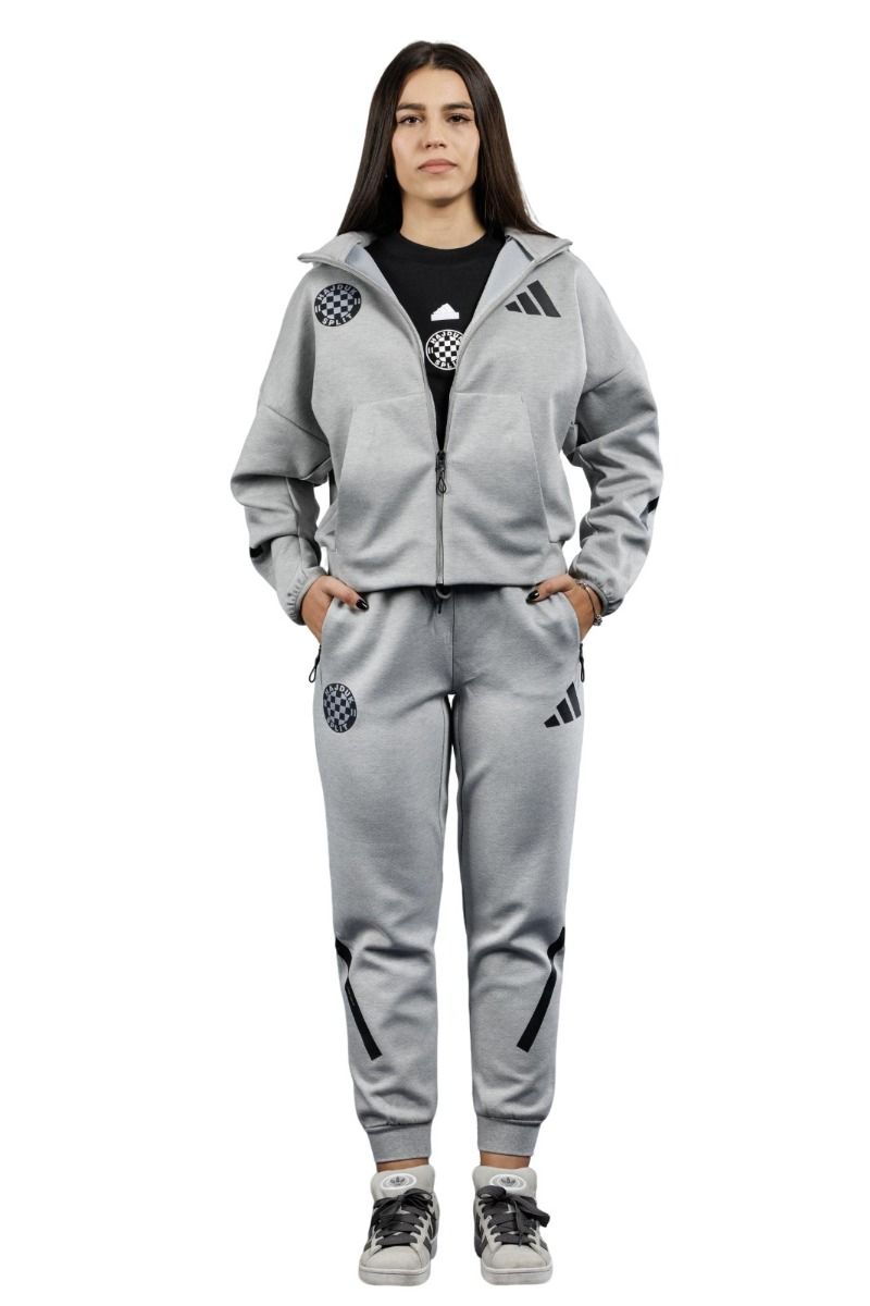 adidas ženska majica s kapuljačom full zip, Hajduk W Z.N.E. FZ, mgreyh