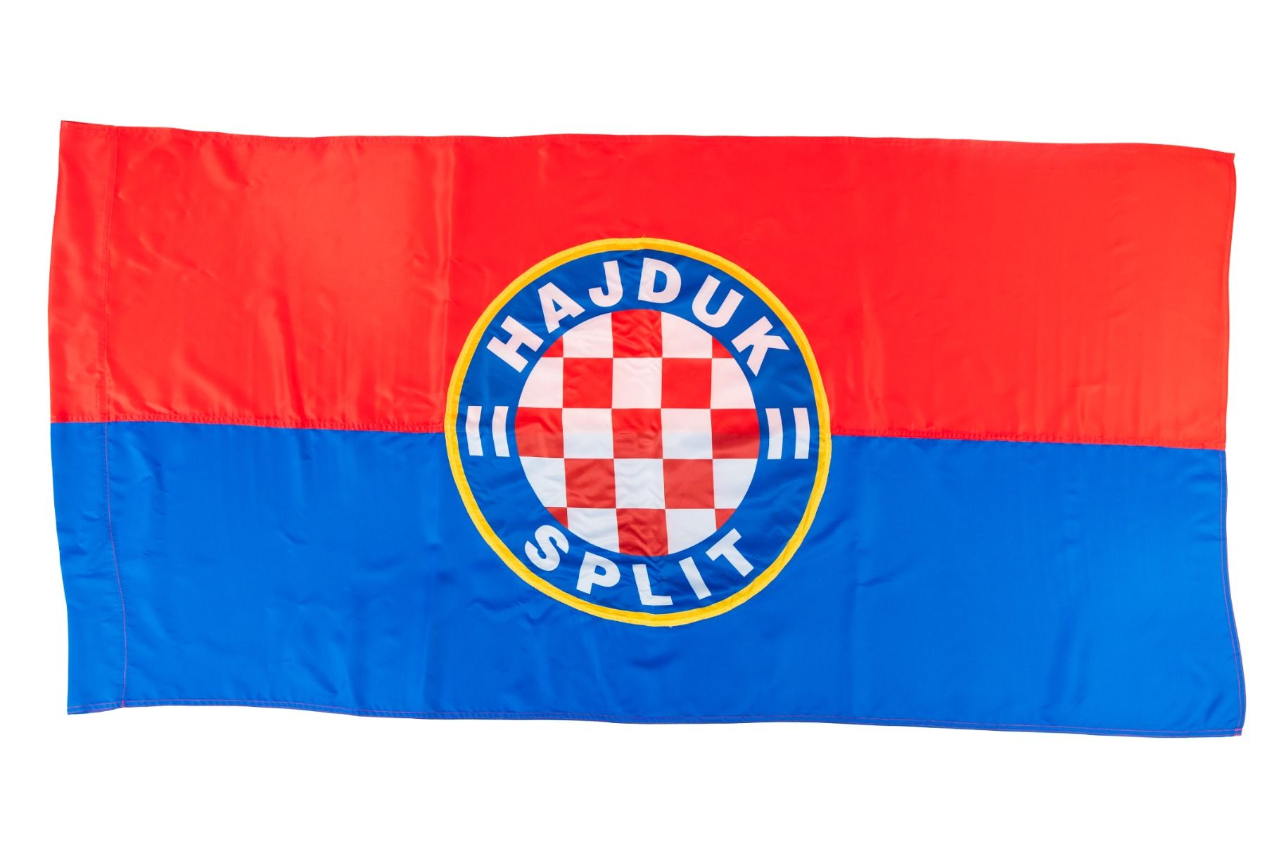 Zastava Hajduk dupla saten, svečana, 200x100cm, crveno plava