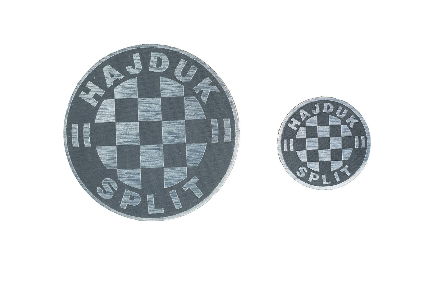 Hajduk set 2kom naljepnica srebrni, 6cm i 3cm