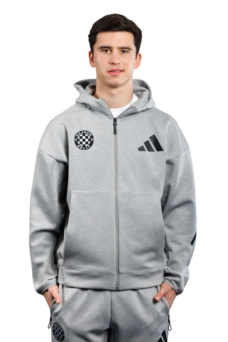 adidas majica s kapuljačom full zip, Hajduk M Z.N.E. FZ, mgreyh