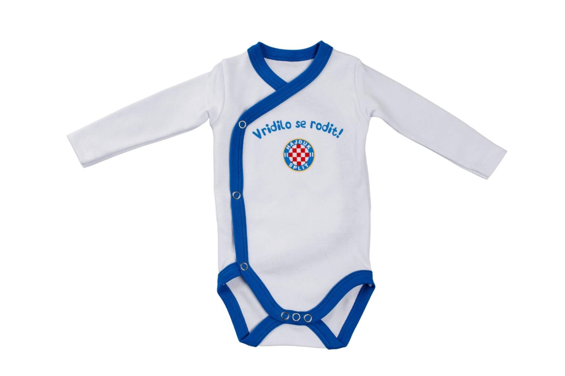Dječji body dugi rukav Vridilo se rodit, plavi