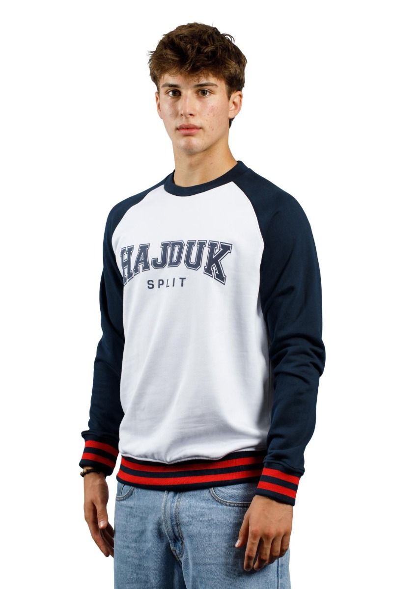 Hajduk majica dugi rukav College bijelo/modra
