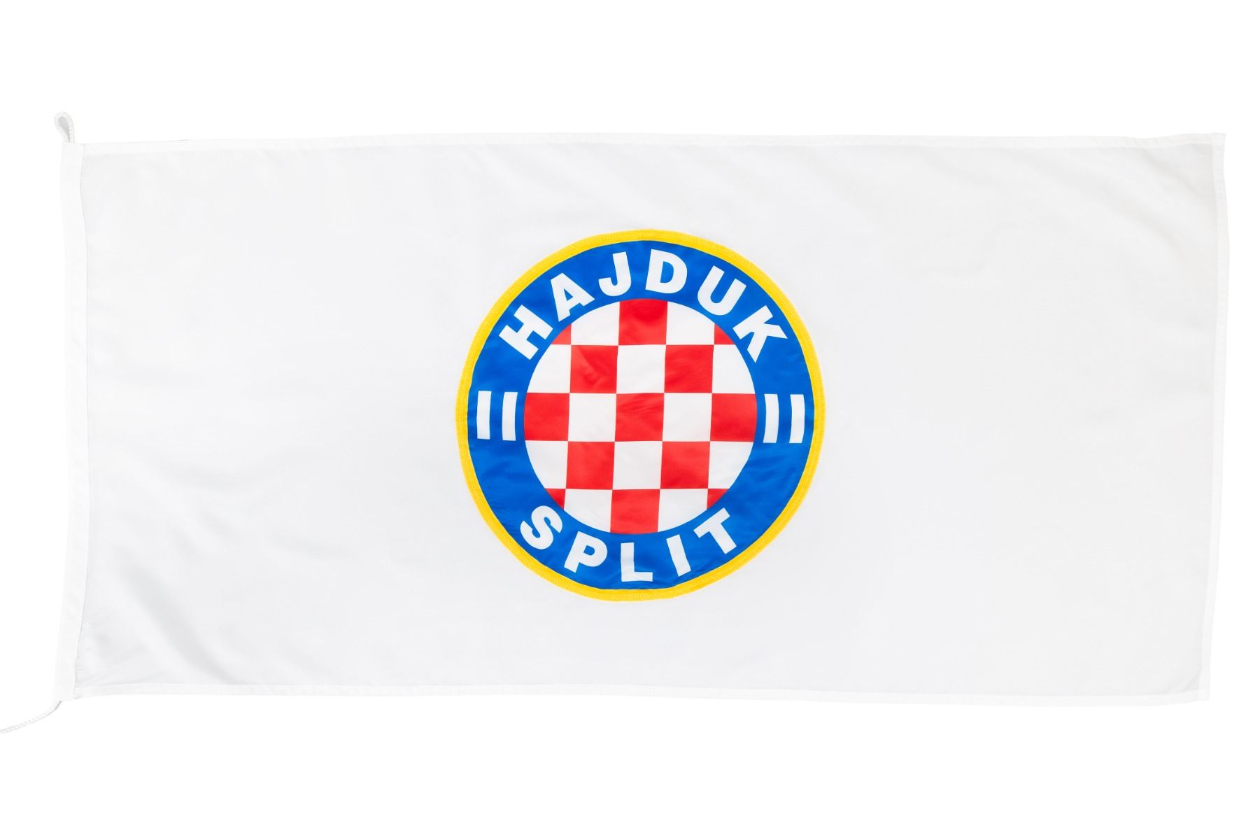 Zastava Hajduk, saten, 100X50 cm, bijela