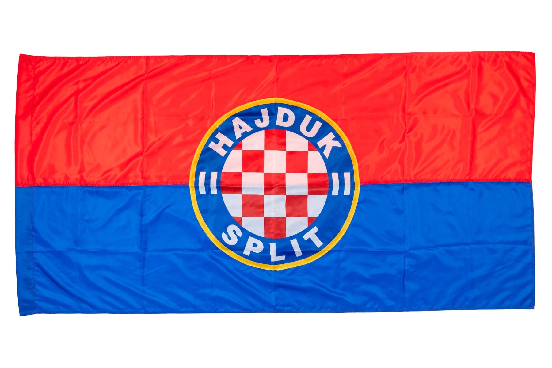 Zastava Hajduk, svila, 200x100 cm, crveno plava