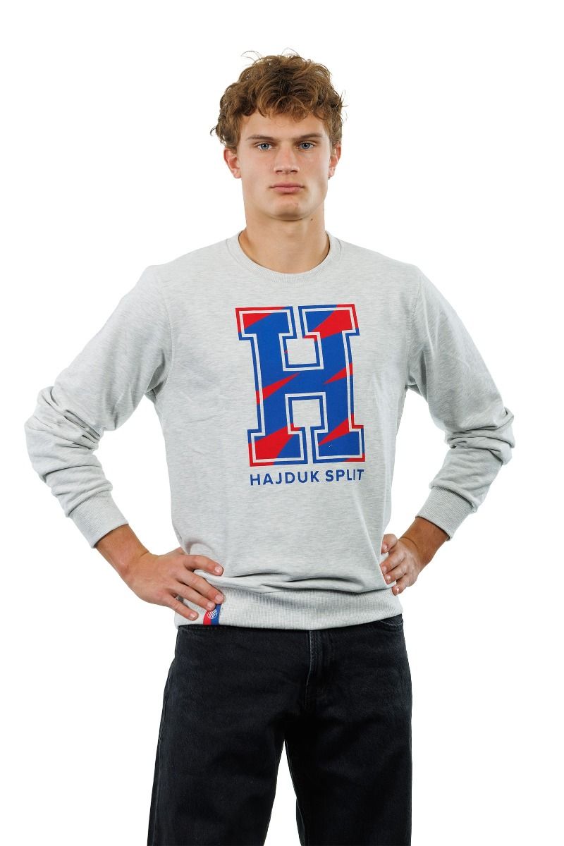 Hajduk majica Hereditas, dugi rukav, siva