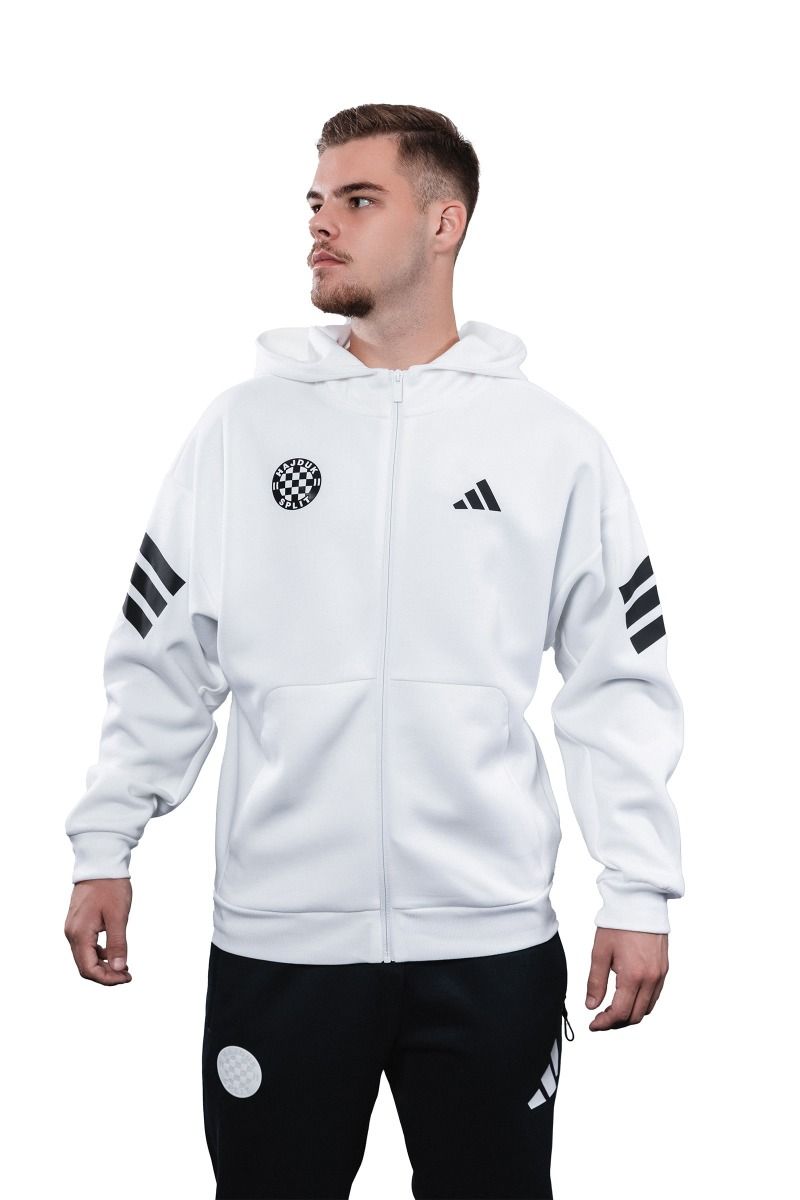 adidas majica dugi rukav s kapuljačom, Hajduk M FI 3S FZ, bijela